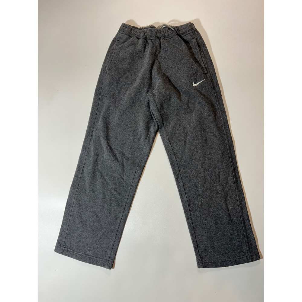 Nike Sweatpants Mens M Gray Excellent Fleece Joggers Straight Leg Embroidered